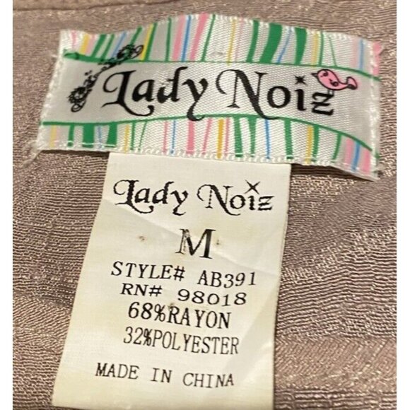 LADY NOIZ Top Women M Ruffle Sleeveless Asymetrical Peasant Gauze Flower - Picture 8 of 12